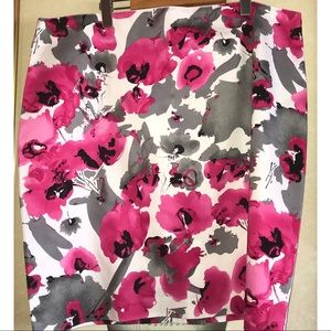 Cleo Pink and Gray Floral Skirt